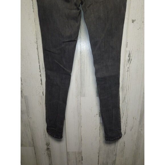 Gap 1969 True Skinny High Rise Gray Denim Pants Size 26R measures 26x27.5 - Picture 5 of 9